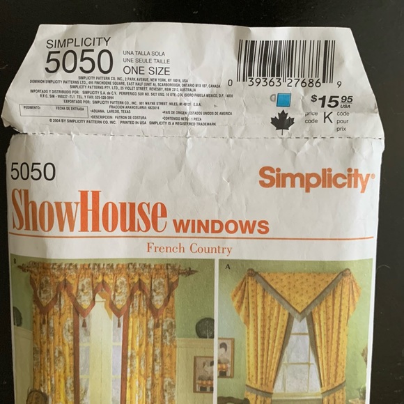 Simplicity ~ ShowHouse Windows ~ Pattern #5050 ~ "French Country" Style - Picture 2 of 6